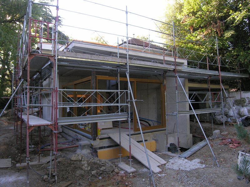 Avancement chantier: villa Carouge